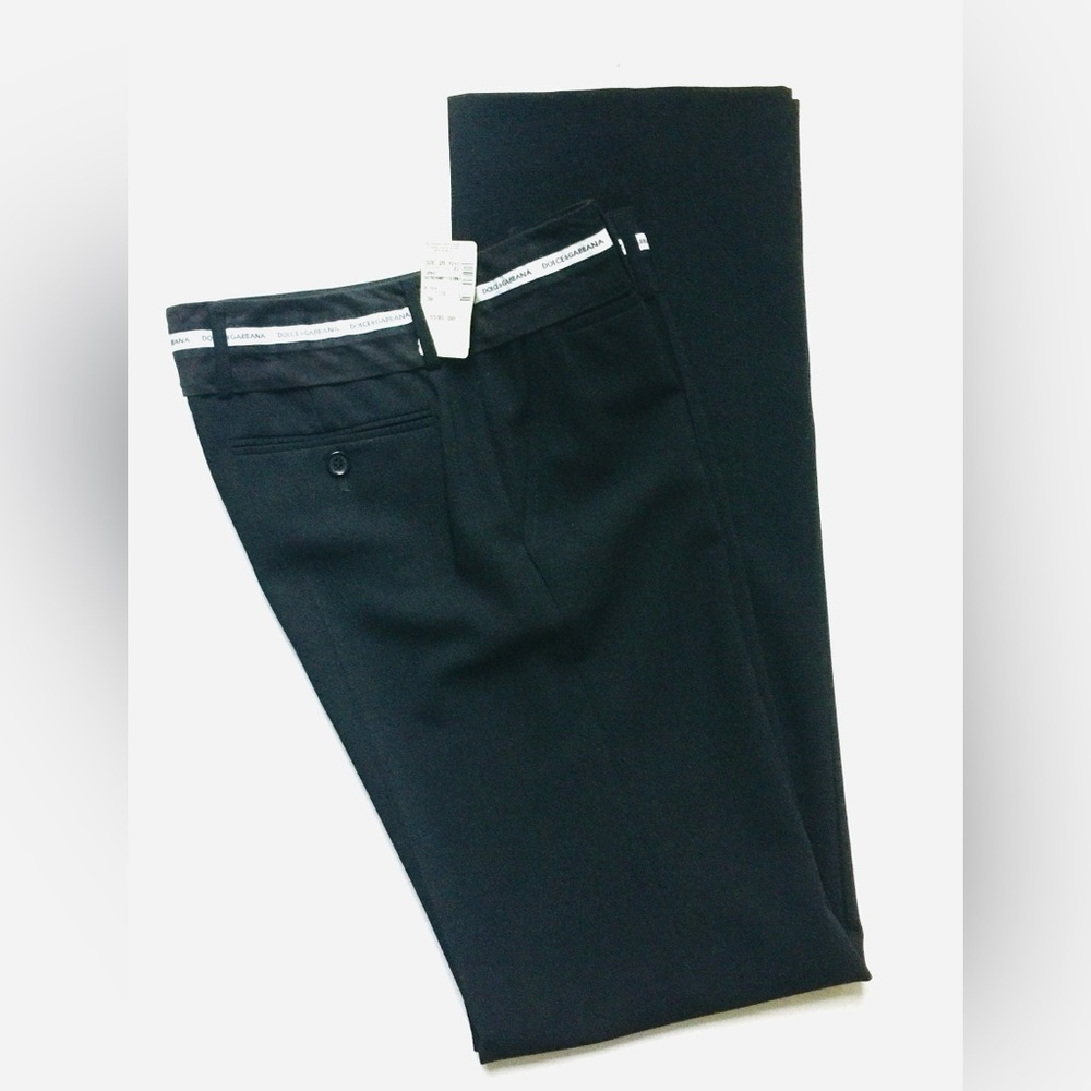 Dolce & Gabbana Black Wool Blend Trousers size 38